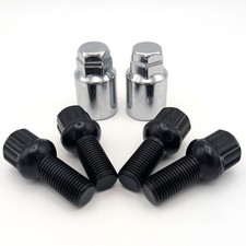 Felgenschlösser M14x1,5 27mm Kugelbund R13 schwarz für VW Beetle, Beetle Cabriol