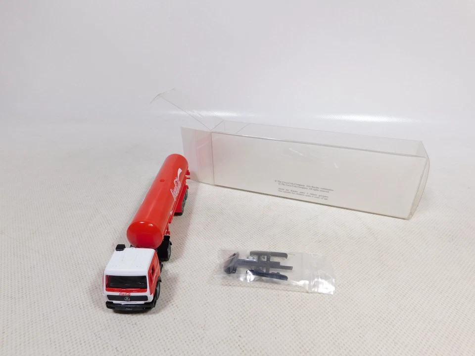 Wiking 1:87 H0 Modello Pubblicitario Autoarticolato MB Coca-Cola (Di Set ?) Mint - Immagine 4 di 4