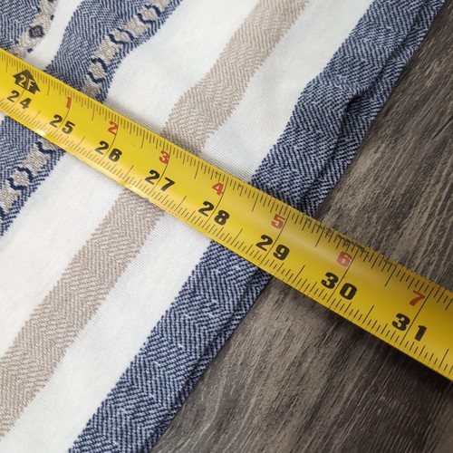 Vintage 1980s Palmland Men’s Striped Polo Shirt XL Blue White Golf Retro Casual - Bild 7 von 10