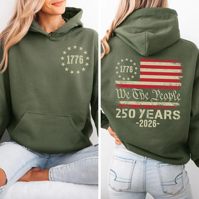 United State of America 250th Anniversary USA Flag Hoodie, Veteran Day Gift Tee