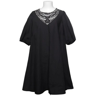 Zizzi, Kleid, Größe: M, Schwarz, Baumwolle/Recyceltes Polyester, Einfarbig #hlG