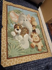 Fabric Jungle Animal Baby Panel Cotton 33x43