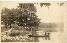 WI Wisconsin Eagle Lake Clark Park ca 1923 Real Photo Postcard