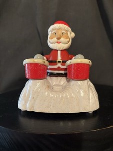 Vintage Rare Chain Fong  Animated Santa  Drummer  Christmas