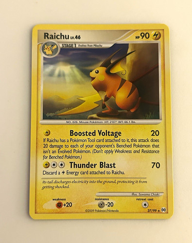 The Pokémon Company Raichu Arceus 27/99 Regular Rare Unlimited 90 HP English