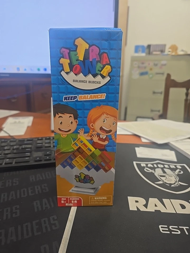 Tetra Tower Balance Game Swing Stacking Building Blocks for Family Games Parties - Image 2 of 4