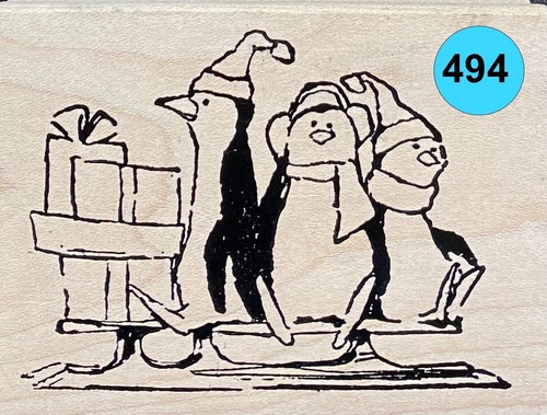 Rubber Stamps Penguin Parrot Peacock Love Bird Sentiment Christmas Bird U Choose - Picture 15 of 21