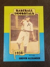 Baseball Card Baseball Immortals #14 1938 Grover Alexander