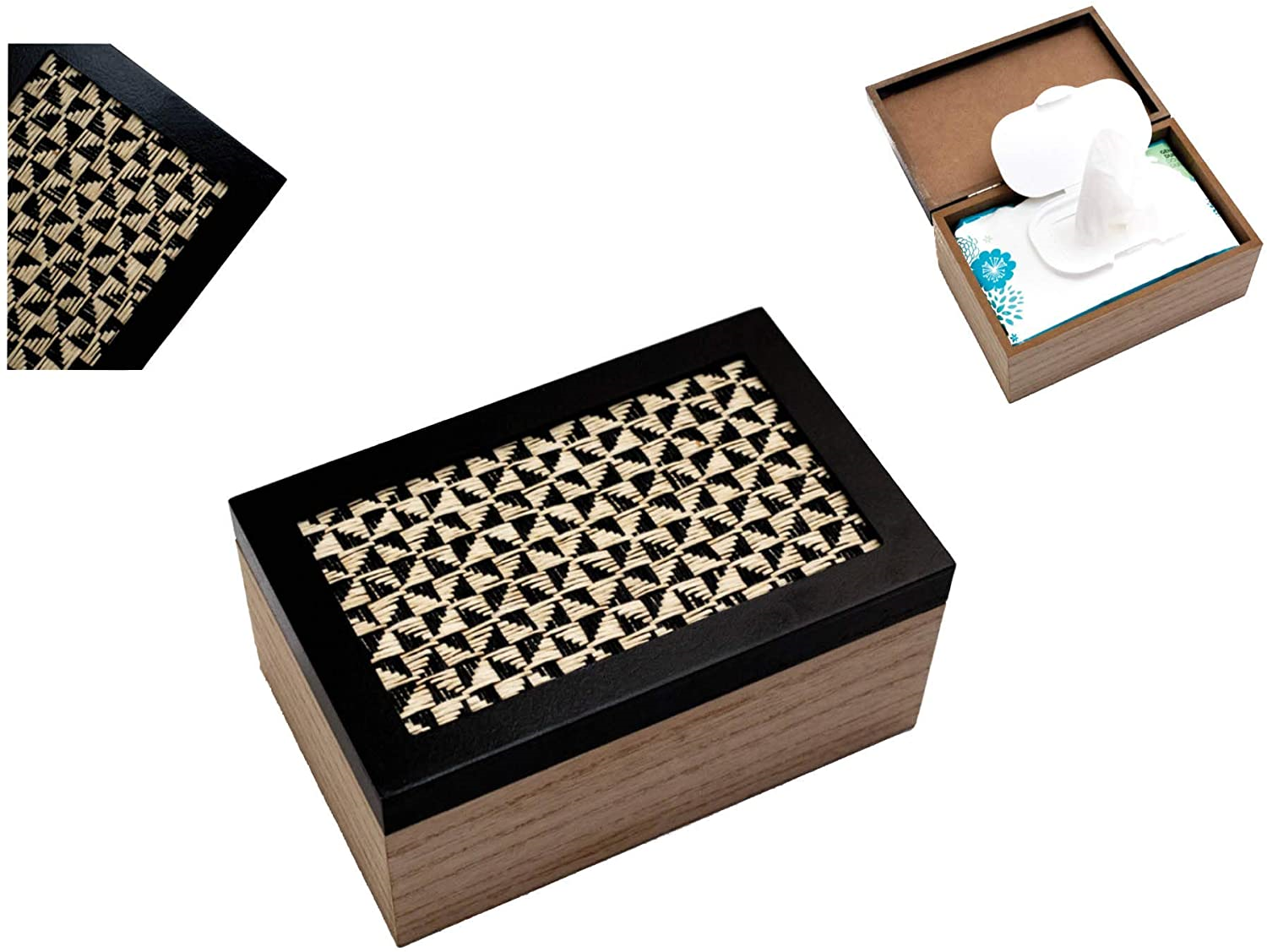 Bathroom Flushable Wipes Dispenser Decorative Wooden MDF Box to Conceal