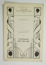 Up To Me Sweet Childhood Looketh Raymond Rhea Belwin Music 1353 1954 SATB