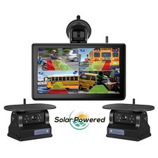 Wireless 7" DVR Monitor 2x Magnetic Battery Backup Camera For Caravan Truck RV