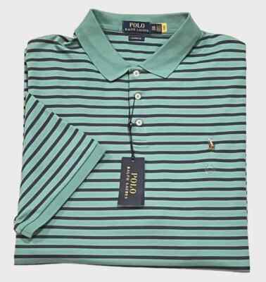 Men Polo Ralph Lauren Pony Soft Touch Classic Fit Striped Shirt XXL