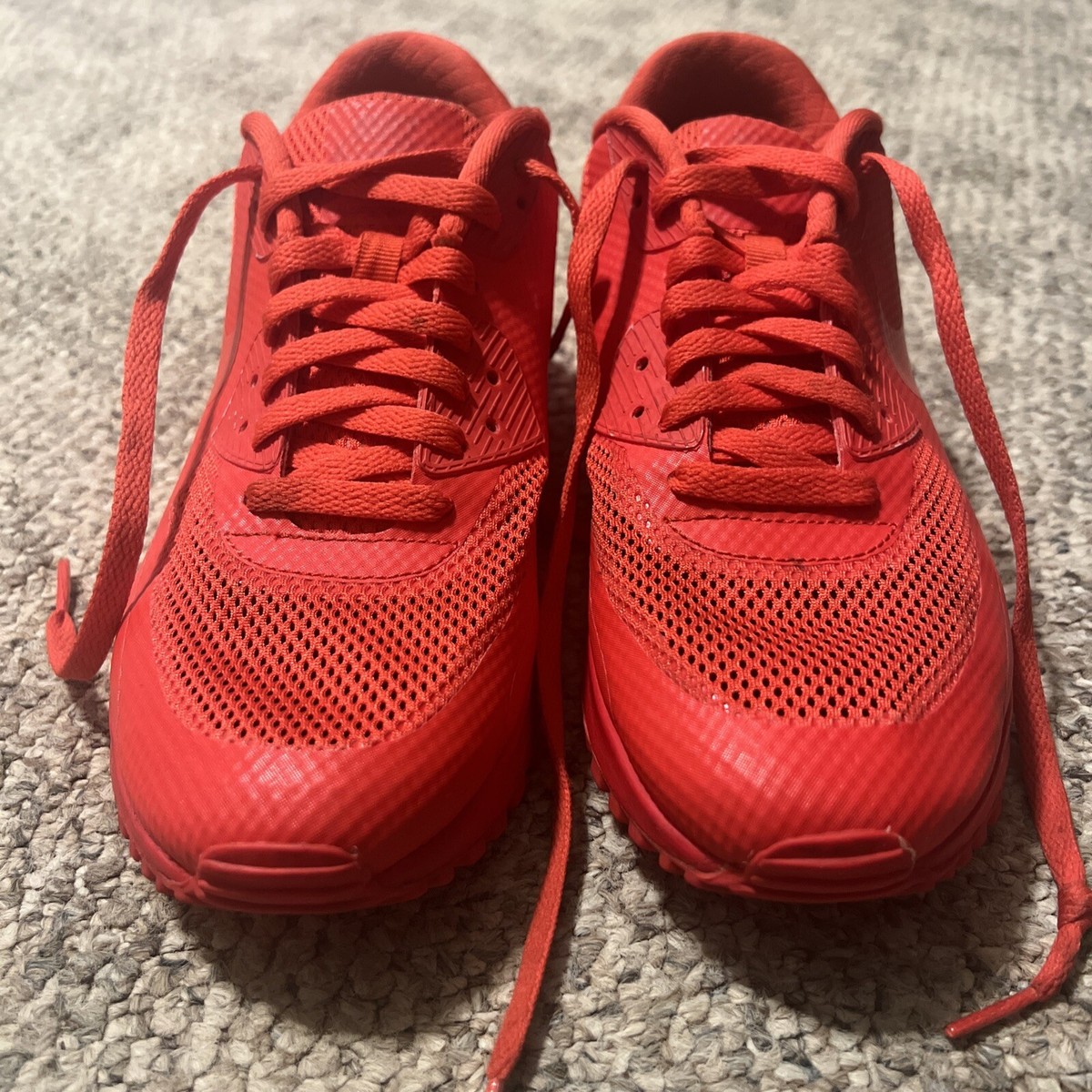 Size 7.5 - Nike Air Max 90 Premium Hyperfuse iD Red - 653603-991