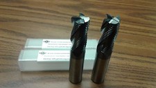 2pcs 3/4x1-1/2x4" Solid Carbide Roughing End Mills Tialn Coated,center-cutting