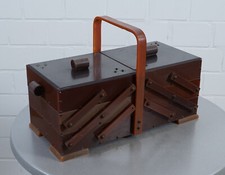 UNIKAT Zelluloid Nähkasten Zieharmonika Hand...