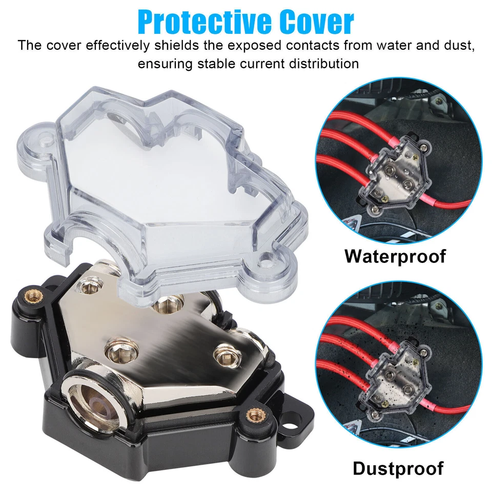 2pcs Comprehensive Protection Car Audio Distribution Block 2G In 4G 8G Out - Image 2 of 4