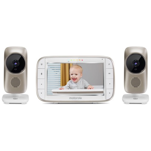 Motorola MBP845CONNECT-2 5" Video Baby Monitor with Wi-Fi Viewing, 2 Cameras,
