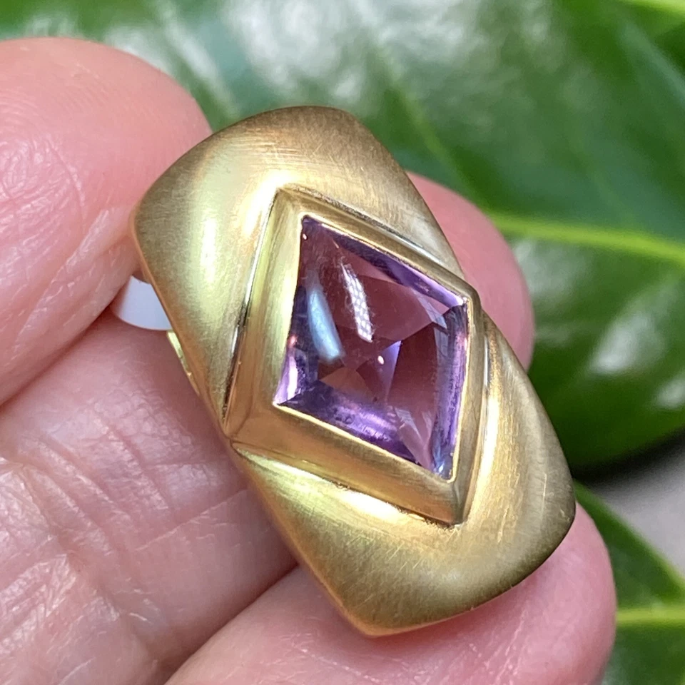 Colgante Montblanc Vintage Oro Amarillo 18K Amatista Patrimonio Joyería Fina Usado Foto 2 de 4