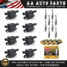 8 Ignition Coil & 8 NGK Platinum Spark Plug for Chevrolet Silverado 2500 HD 6.0L