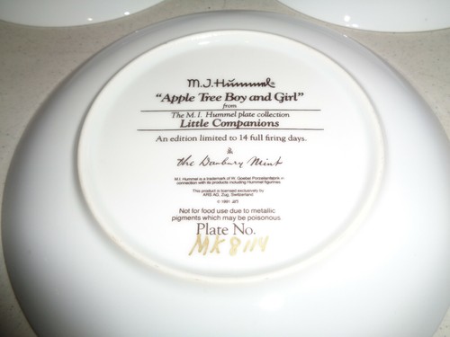 ~3x M I Hummel Little Companions Collectors Plates Lot Stormy Weather Country C- - Picture 6 of 6