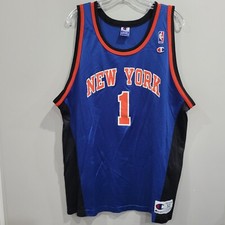 Vintage 90s Champion NBA New York Knicks Hernandez 1 Jersey Mens 52 2XL