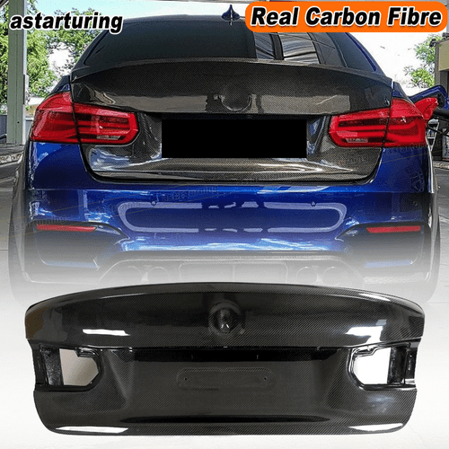 For BMW 3 Series F80 M3 & F30 Real Carbon Fiber Rear Trunk Boot Lid Cover Trim - Picture 1 of 11