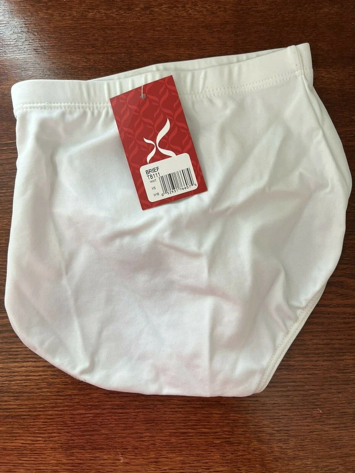 Girls & Ladies Capezio Dance Brief TB111/C White for undergarment and costumes - Image 2 of 3