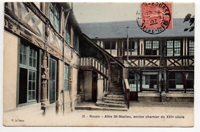 ROUEN - Seine Maritime - postcard 76 - Aitre St Maclou, old mass grave of the sixteenth century 