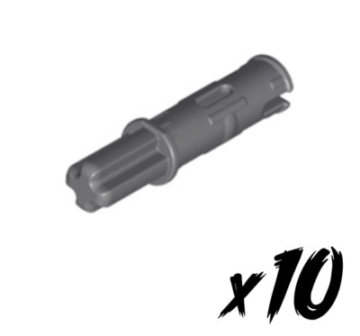 10x LEGO 11214   Achse 1L+2L    Technic   dunkelgrau   Dark Bluish Gray