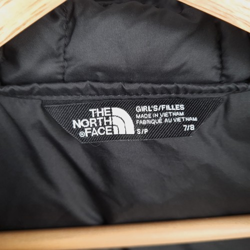 The North Face Thermoball Jacket Girls Small 7/8 Black Hooded Quilted Puffer - Picture 21 of 24