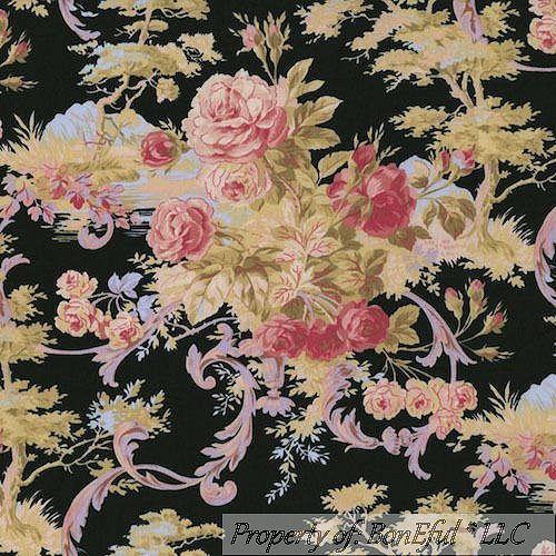 BonEful STOFF FQ Baumwolle Quilt braun hellbraun gold kariert Kaliko Blockhaus Holzblock - Bild 9 von 11