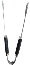 LLRY Grill Barbecue Tongs 14” Stainless Steel with Rubber Holders Grilling