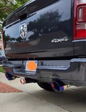 Four Inch Blue Flame Exhaust Tips Fits 09-25 Dodge Ram 1500 Hemi Pickup Truck Four Inch Blue Flame Exhaust Tips Fits 09-25 Dodge Ram 1500 Hemi Pickup Truck