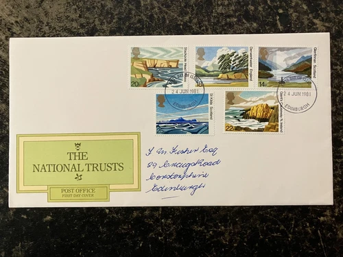 United Kingdom 1981 - National Trusts stamps set FDC, Edinburgh