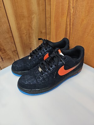 Air Force 1 Black Team Orange Photo Blue Houndstooth 488298 050 Mens Size 12 s-l400.jpg main image 2