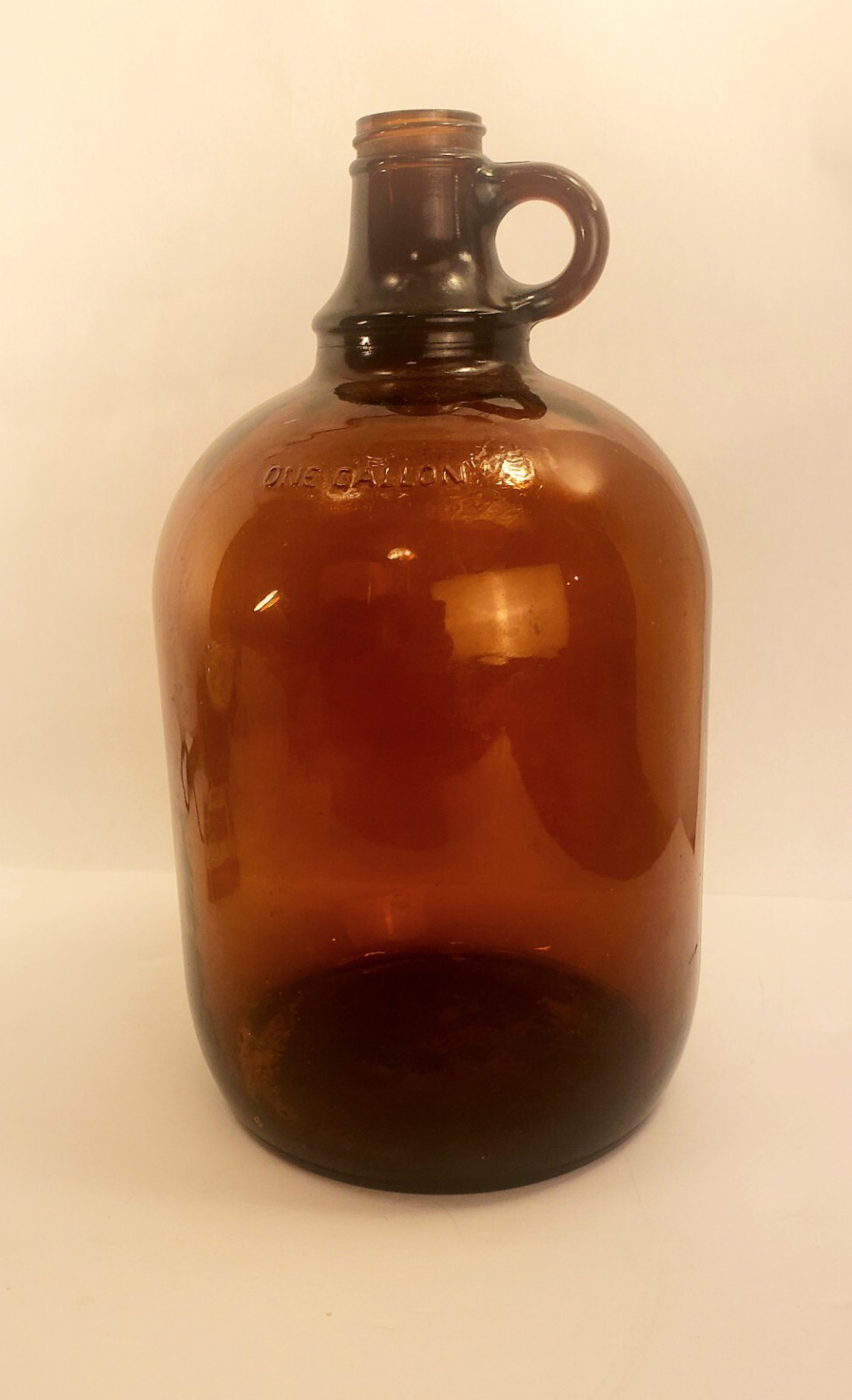 Vintage Brown Glass Jug One Gallon Embossed eBay