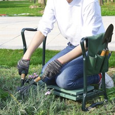 Wisfor Garden Kneeler Seat EVA Foam Padded Gardening Bench Stool with Tools Bag