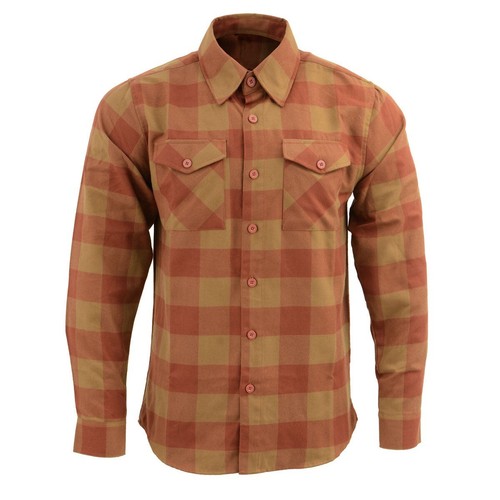 Milwaukee Leather 11653 Men's Flannel Plaid Long Sleeve Cotton Button Down Shirt - Foto 6 di 15