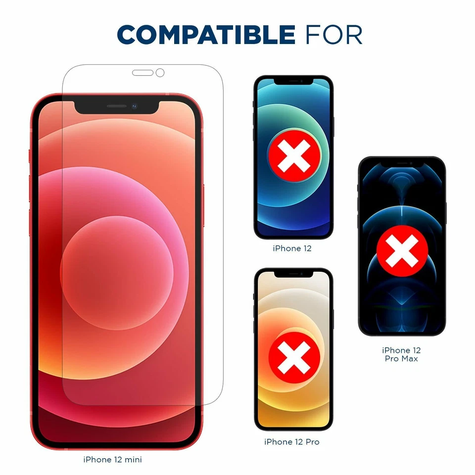 Tech Armor HD Clear Camera lens and Screen Protector for iPhone 12 mini (1-Pack) - Image 2 of 4