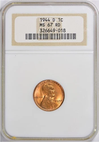 1944-D LINCOLN WHEAT CENT  NGC MS 67 RD