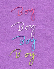 WORDS BOY die cuts scrapbook cards
