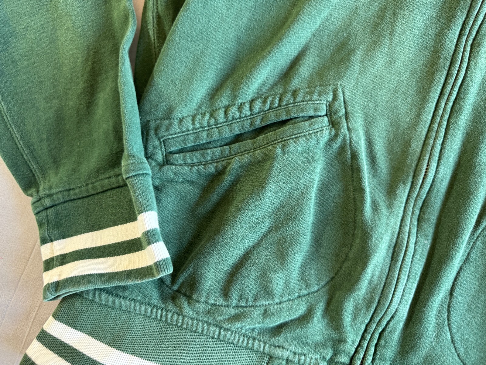 Giacca Polo Ralph Lauren grande verde viola grande pony full zip pista uomo tasche