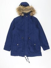 TG Womens Blue Parka Jacket Size 10 Zip
