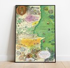 Map of Narnia and the Surrounding Countries Fantasy Wall Art Poster Print Decor