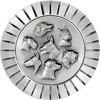 Hirsch Bock Rehbock Kühlergrill Relief Metall Plakette Medaille Halter Schrauben