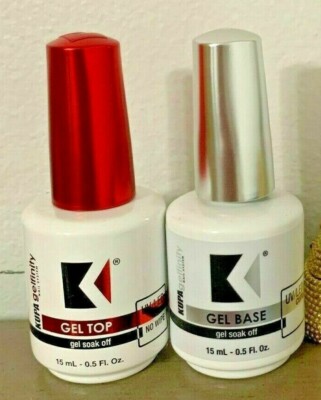 2pc Kupa Gelfinity Gel Top Coat & Base Coat Duo UV/LED Cure Soak Off .5oz New