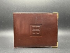 Vintage Givenchy Brown Leather Bifold Slim Wallet - Made In Spain