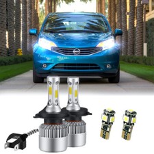 FITS NISSAN NOTE 2006-2017 Headlight LED set 2x H4 Bulbs 6000k PURE WHITE+501