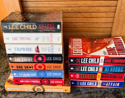Lot of 12 Books by Lee Child in the JACK REACHER series, some early ones too!