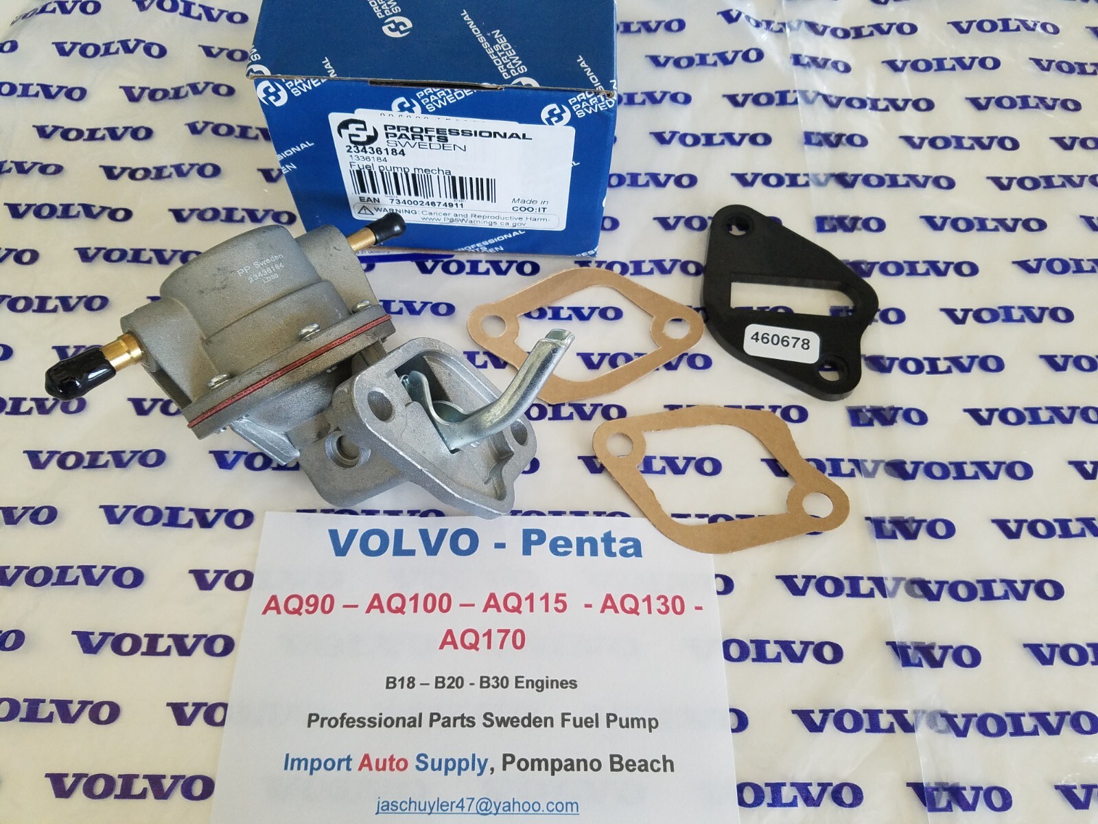 Pompe à Carburant Recmar Pour Volvo Penta AQ115, AQ130, AQ165, AQ170 - Neuve, Compatible